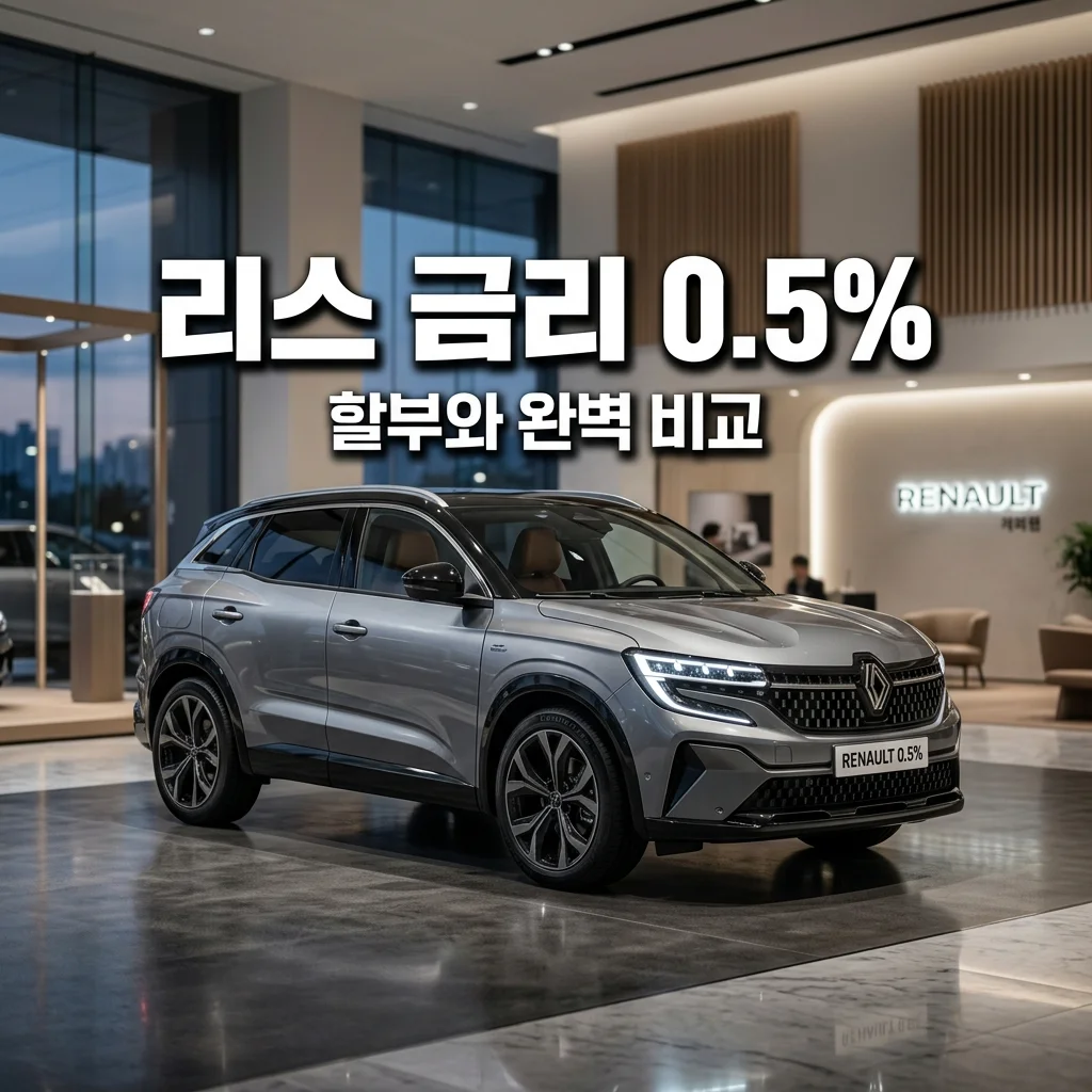 르노 필랑트 리스 금리 0.5% 혜택, 할부보다 유리할까? 실구매 비교 가이드