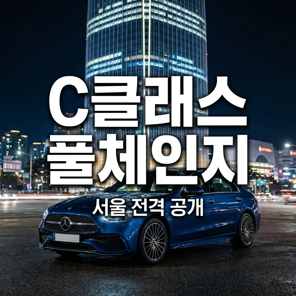벤츠 C클래스 풀체인지 서울 첫 공개! 국내 출시 라인업 및 옵션 포인트