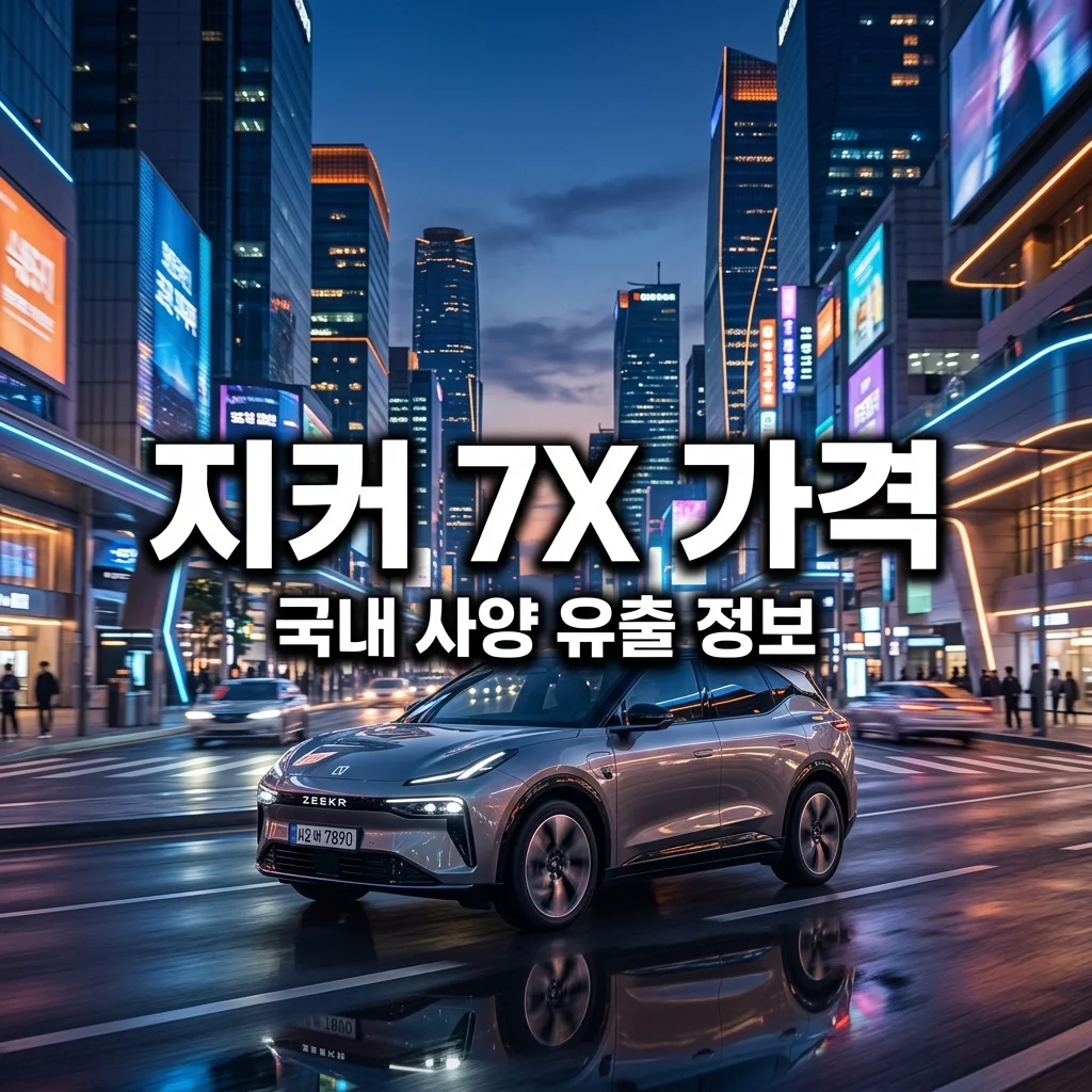 지커 7X 한국 가격 유출! 중국보다 비싼 이유와 국내 출시 사양 정보