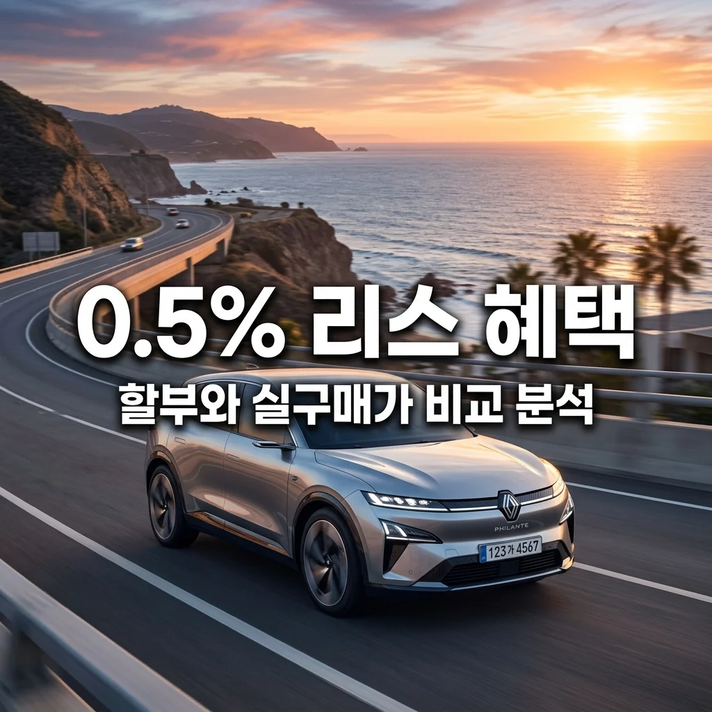 르노 필랑트 리스 금리 0.5% 혜택, 할부보다 유리한 실구매 조건 총정리