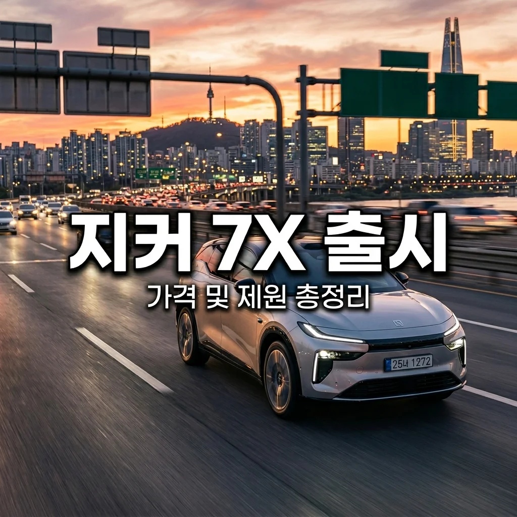 지커 7X 국내 출시일 가격 제원 총정리! 테슬라 모델 Y 킬러 될까?