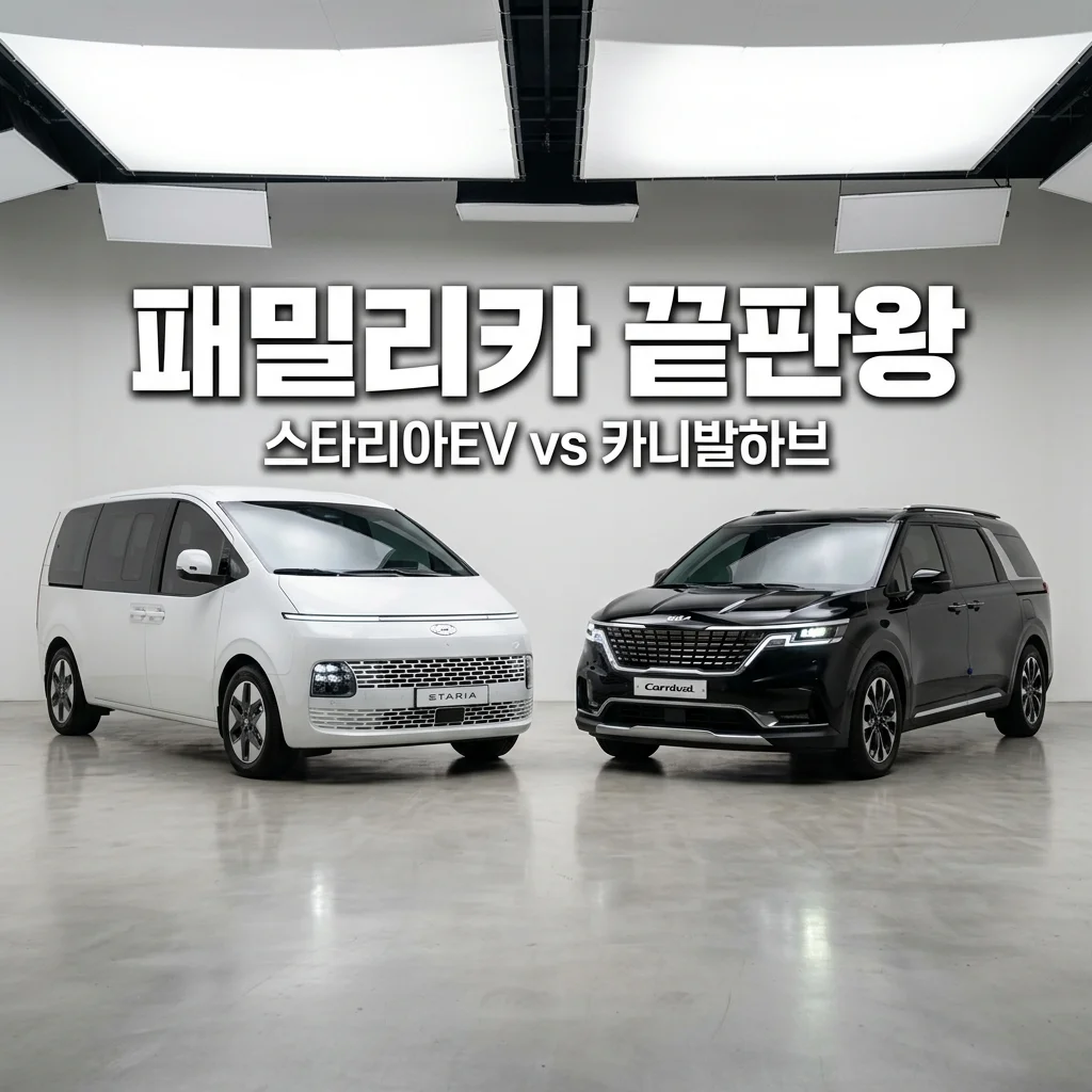 9인승 패밀리카 결정판! 스타리아 EV vs 카니발 하이브리드 완벽 비교
