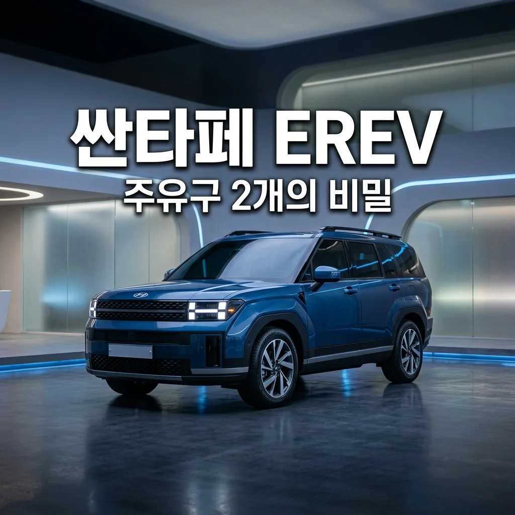 싼타페 EREV 스파이샷 포착! 주유구가 2개인 진짜 이유와 출시일 총정리