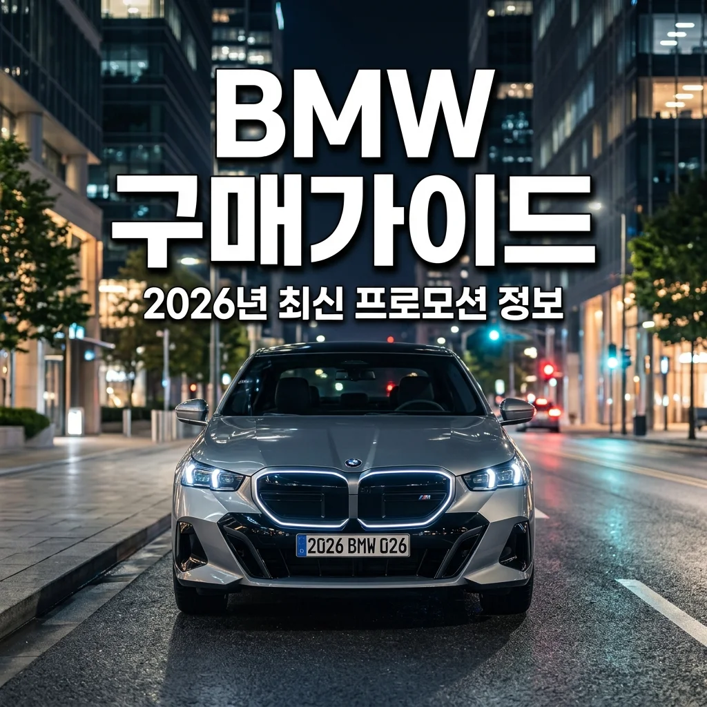 BMW 구매 전 필독! 2026년 최신 모델 라인업 및 프로모션 혜택 총정리
