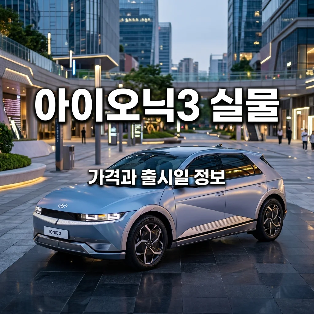 현대 아이오닉3 실물 포착! 3천만 원대 가격과 출시일 총정리