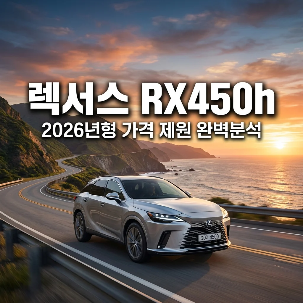 렉서스 RX450h 가격 제원 완벽 가이드: 2026년형 PHEV 정숙성의 끝판왕