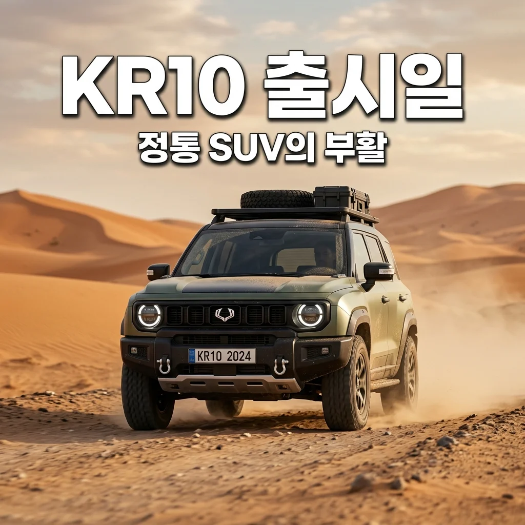 코란도 KR10 출시일 확정! 무쏘 감성 담은 정통 SUV 디자인 분석