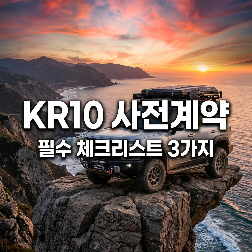 조선 디펜더 코란도 KR10 사전계약 시작 전 필수 체크리스트 3가지