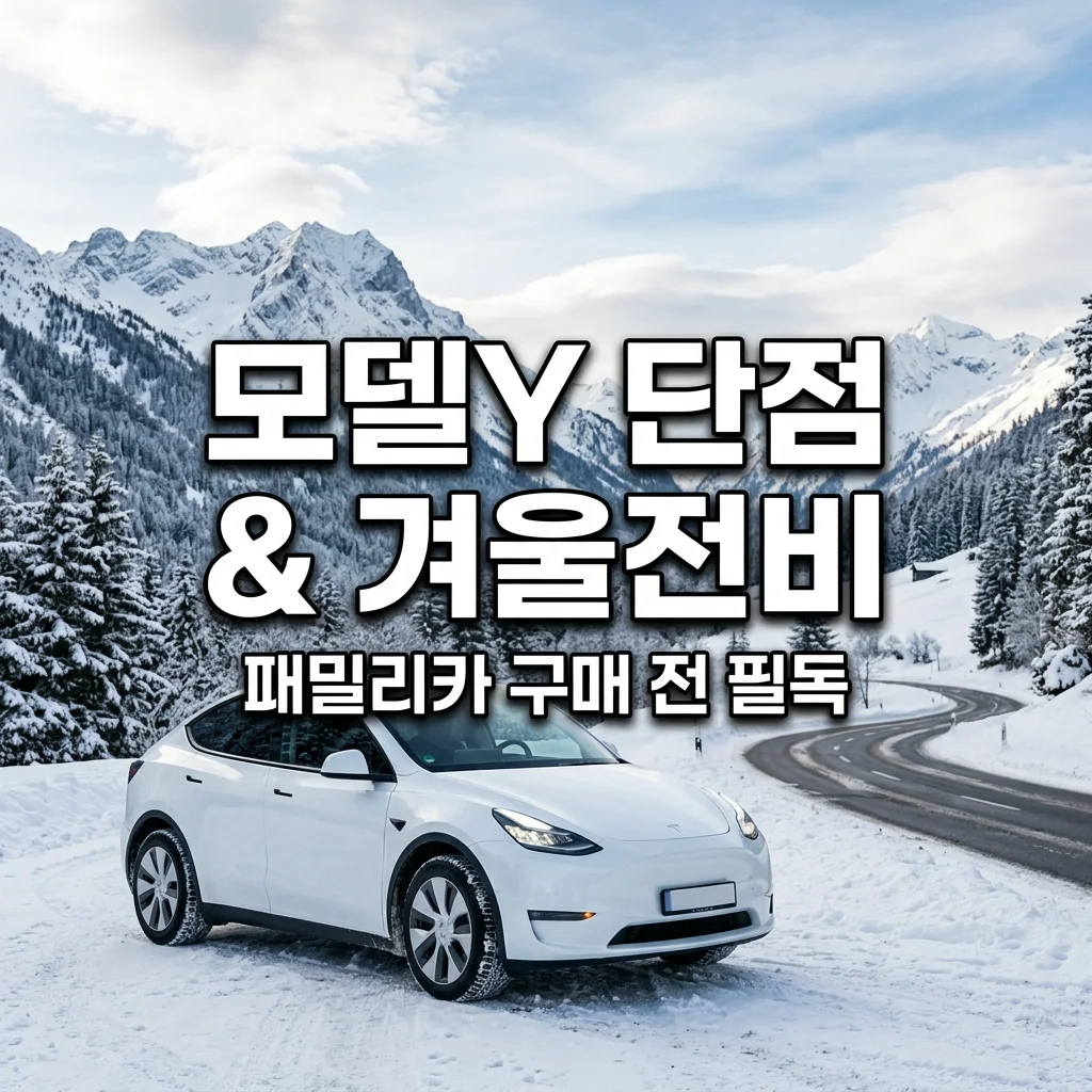 패밀리카 전기차 테슬라 모델Y 단점 및 겨울철 히트펌프 전비 완벽 정리