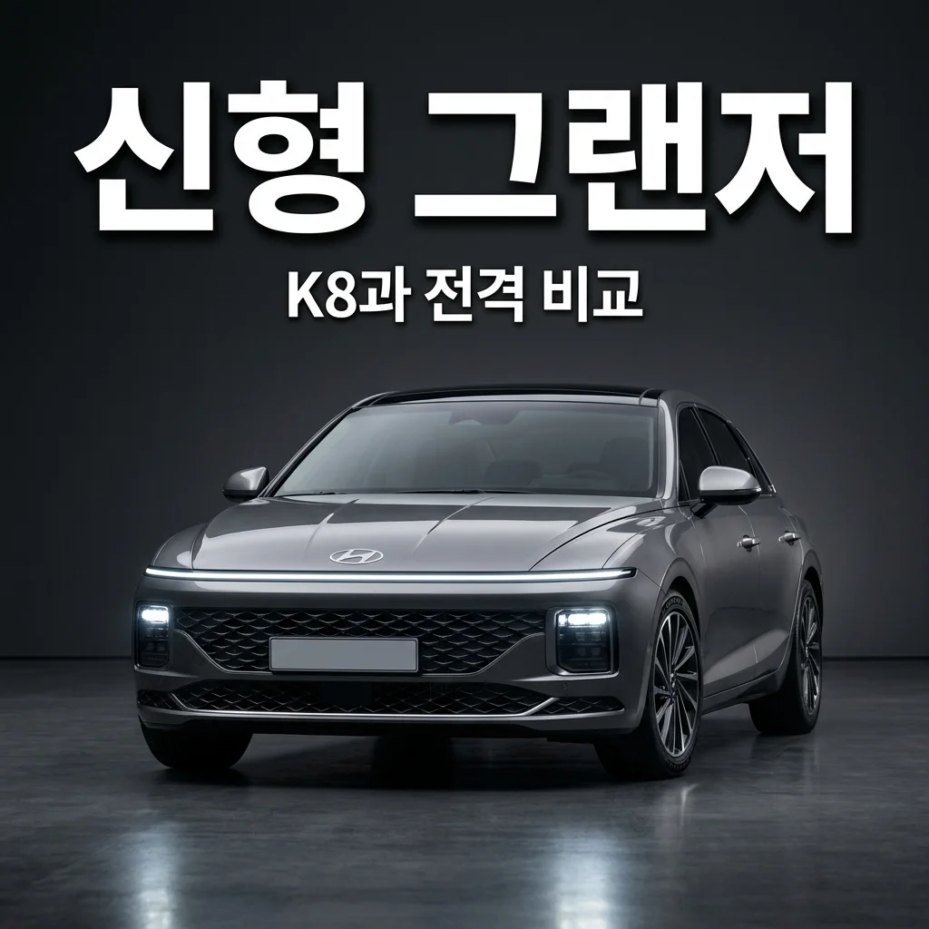 신형 그랜저 페이스리프트 디자인 유출! K8과 제원 가격 차이 분석