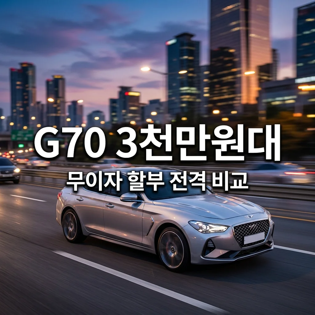 제네시스 G70 3천만원대 실구매가 분석! 무이자 할부 금리 및 혜택 비교