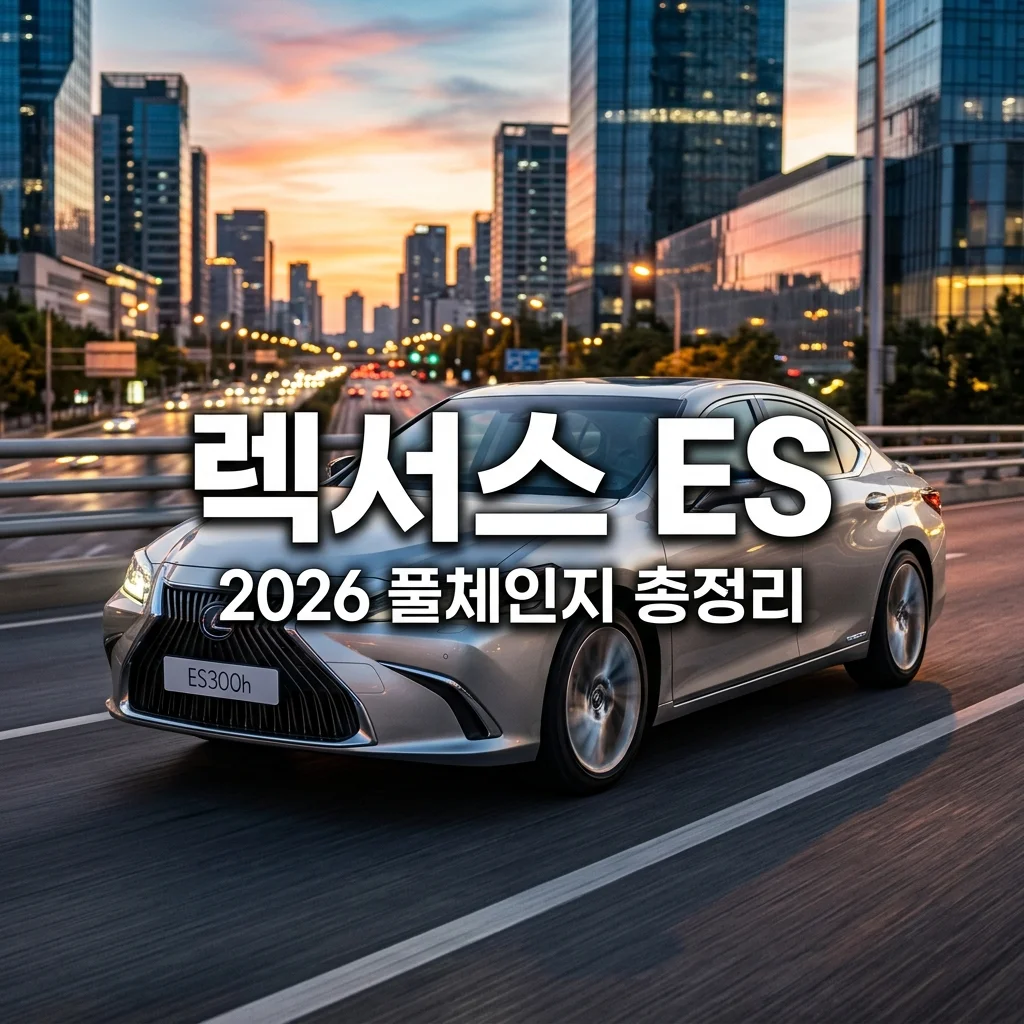 2026 렉서스 ES300h 풀체인지 스파이샷 공개! 연비와 신형 변화 총정리