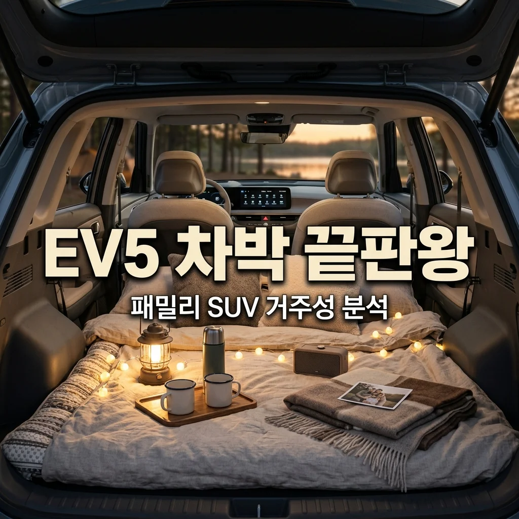 기아 EV5 실내 거주성 및 V2L 차박 기능 리뷰: 패밀리 전기 SUV의 정석일까?