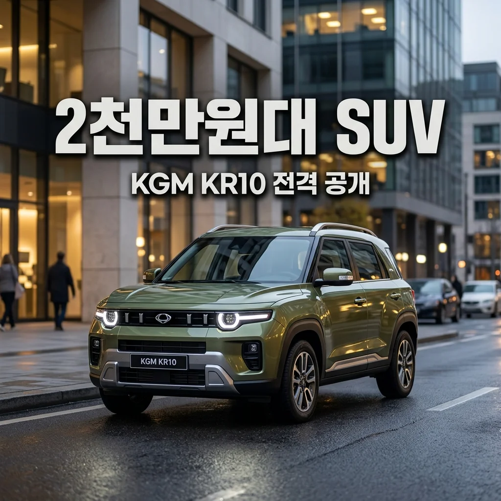 KGM KR10 출시일 가격 유출! 2천만원대 가성비 콤팩트 SUV의 귀환