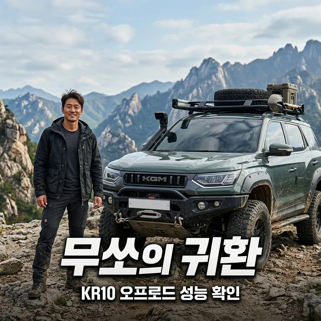 무쏘의 귀환! KR10 오프로드 패키지 4륜 구동 험로 탈출 성능 분석