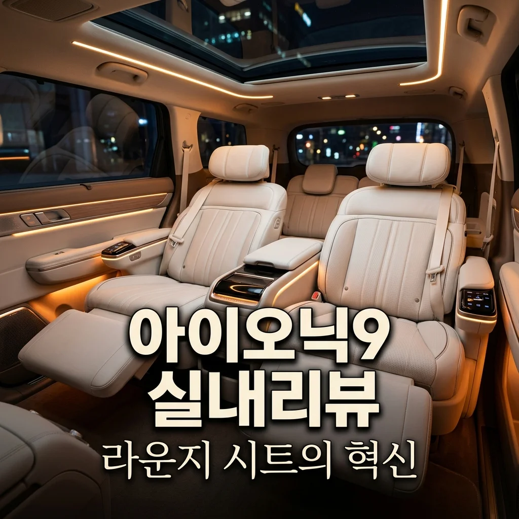 아이오닉9 실내 릴렉션 라운지 시트 분석: 역대급 공간감 리뷰