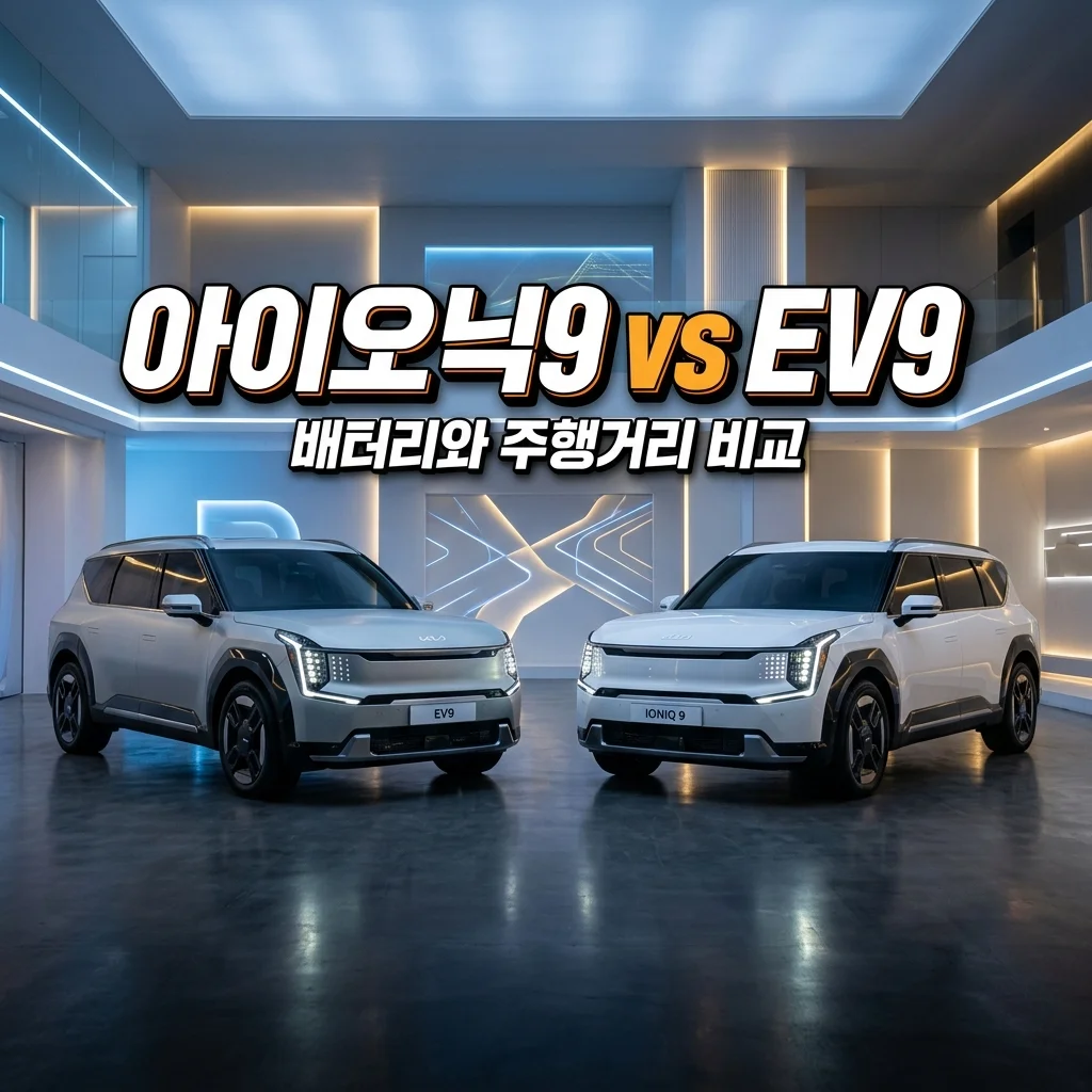 아이오닉9 vs EV9 배터리 용량 및 주행거리 비교: 구매 전 필수 체크리스트