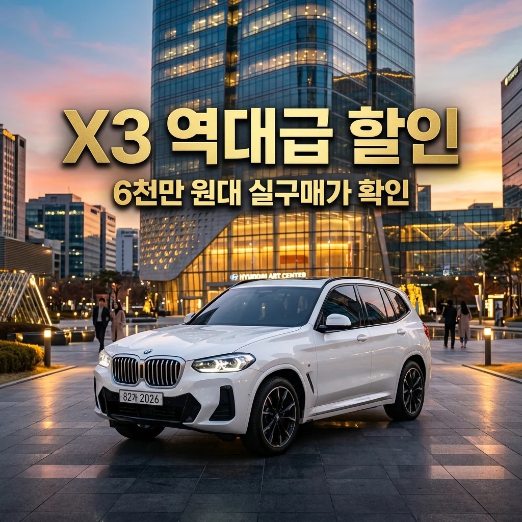 BMW X3 2026 역대급 할인 시작! 6천만 원대 진입 및 프로모션 혜택 총정리