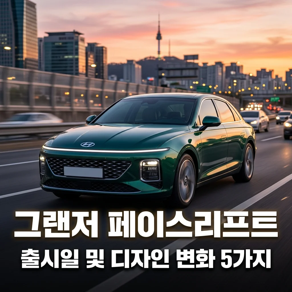 그랜저 페이스리프트 출시일 디자인 변화 5가지 완벽 가이드