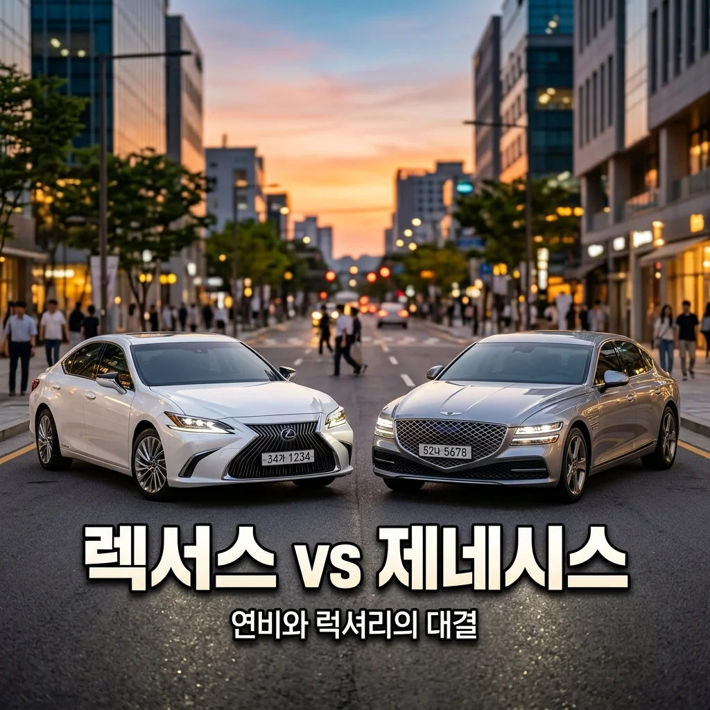 렉서스 es300h vs 제네시스 G80 하이브리드 비교, 연비 승자는?