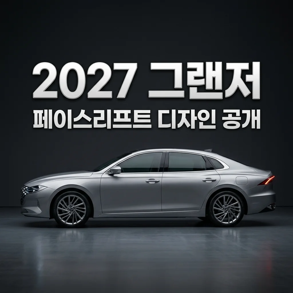 2027 그랜저 페이스리프트 포토 공개, 풀체인지급 디자인 변화 총정리