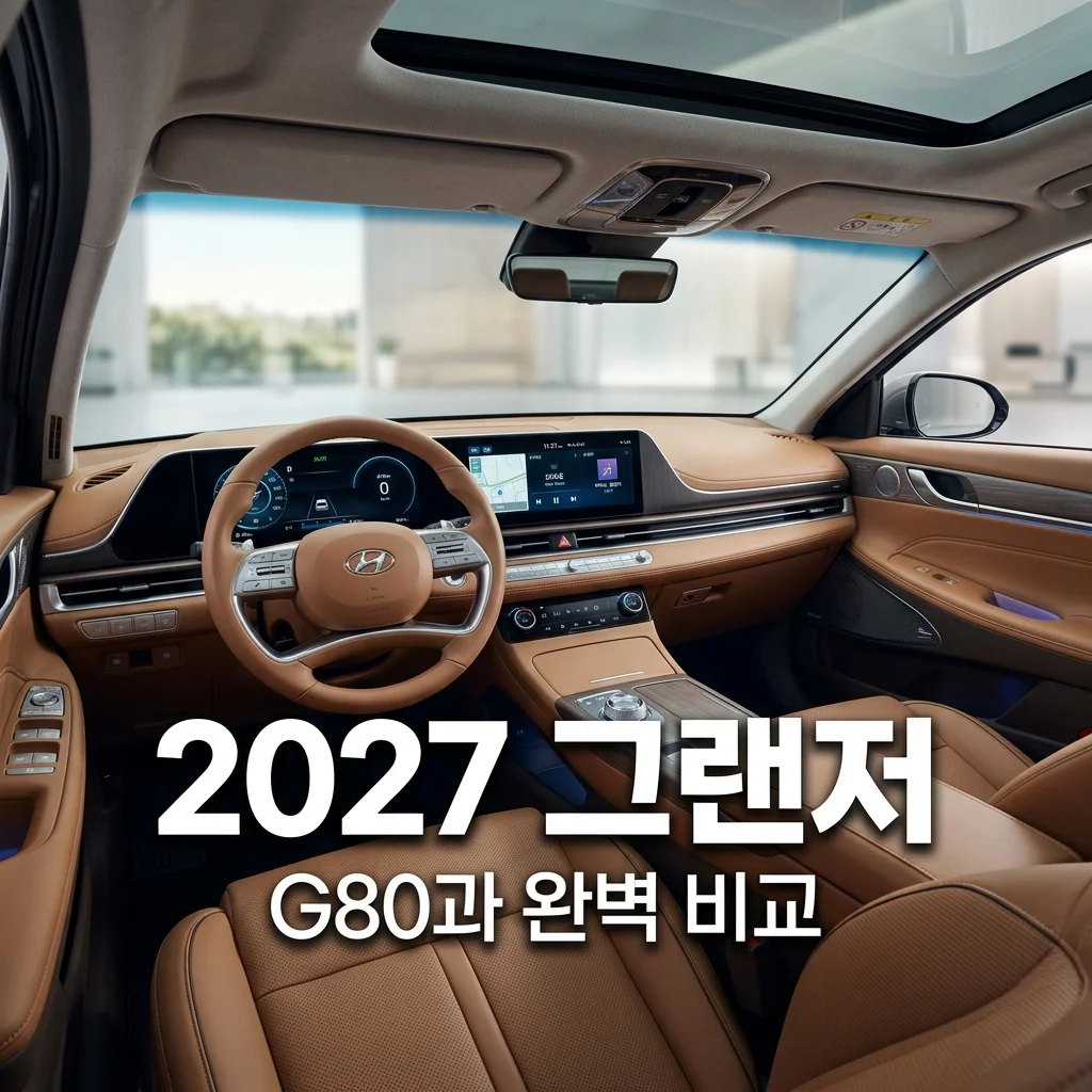 2027 신형 그랜저 실내 포토 제네시스 G80 비교, 무조건 사야 하는 이유