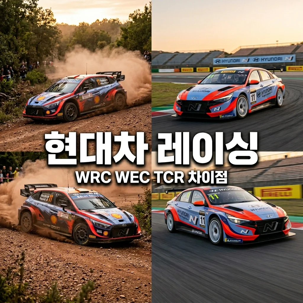 '종횡무진' 현대차 모터스포츠! WRC, WEC, TCR 차이점 및 관전 포인트 요약