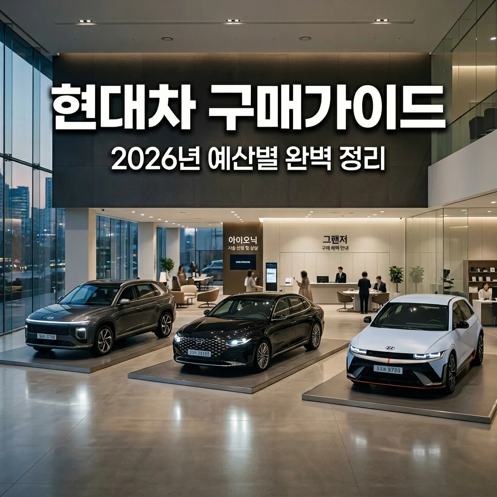 현대자동차 예산별 현실 구매 가이드: 2026년 첫차부터 패밀리카까지