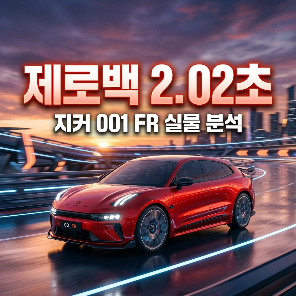 지커 001 FR 실물 포토 공개! 제로백 2초대 성능과 국내 출시 정보