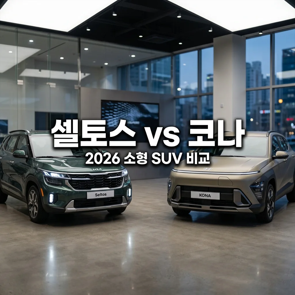 기아 셀토스 vs 현대 코나 완벽 비교! 2026년 가성비 소형 SUV 선택 기준