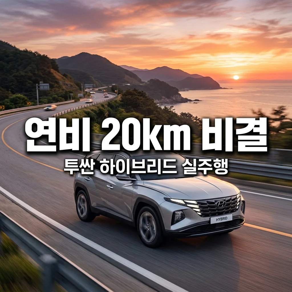투싼 하이브리드 연비 20km 달성 비결! 고속도로 및 도심 실주행 테스트