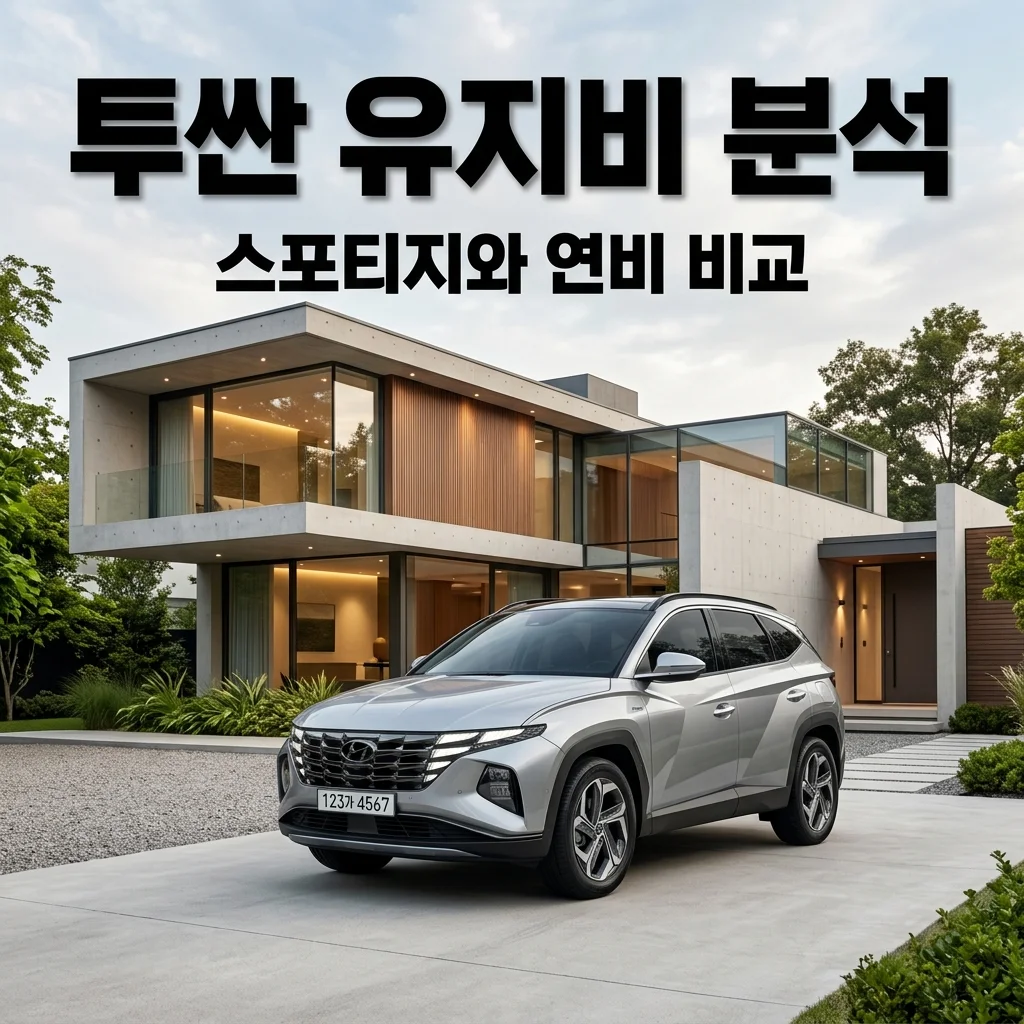 50대 아빠차 투싼 하이브리드 유지비 계산 및 스포티지 연비 비교