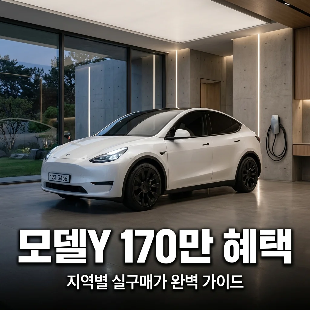 테슬라 모델Y RWD 170만 원 지원 혜택 적용 실구매가 및 지역별 예산 조회
