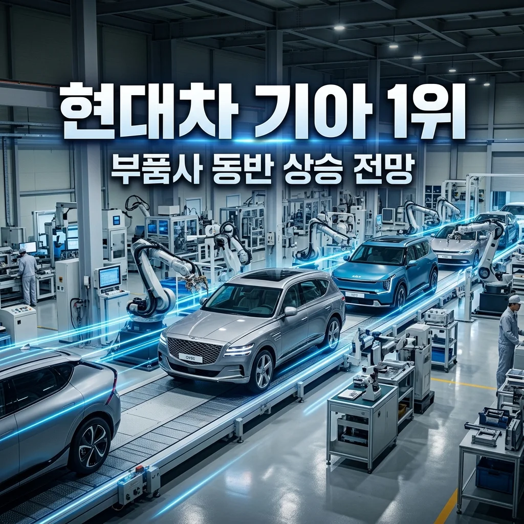 현대차 기아 글로벌 평가 1위! 부품사 동반 상승 효과 및 관련주 전망
