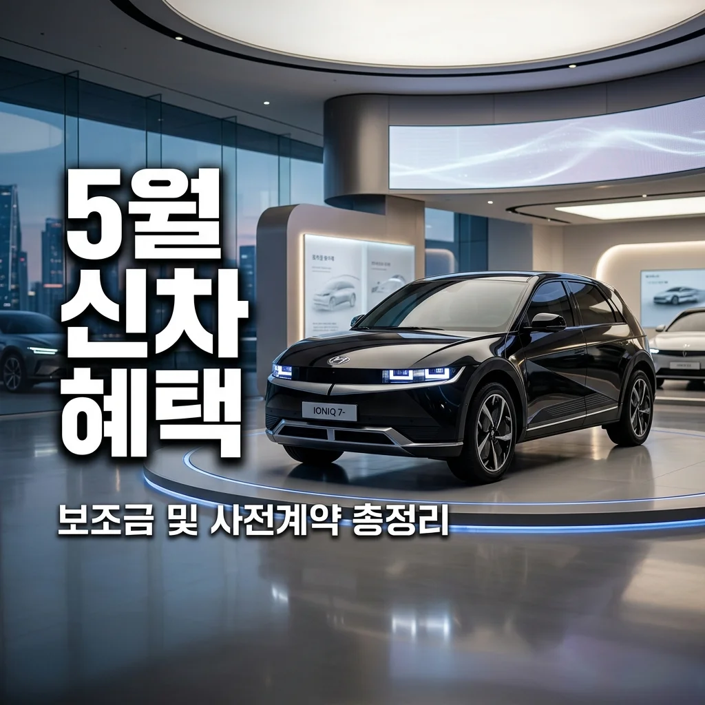 5월 2주차 신차 출시 및 사전계약 혜택: 전기차 하이브리드 보조금 완벽 정리